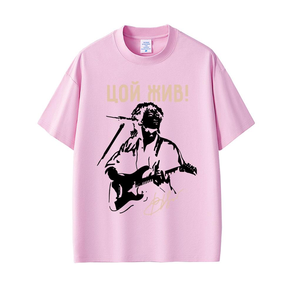 Legendary Russia Rock Band Kino Viktor Tsoi Graphic Tshirt Unisex Women Casual Cotton Vintage T Shirts Unisexs Oversized Tshirts