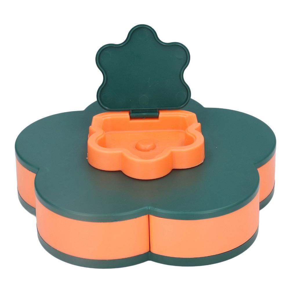 Multi-layer Candy Tray Double Layer Nut Plate 360 Rotating Storage Organizer Fruit Serving