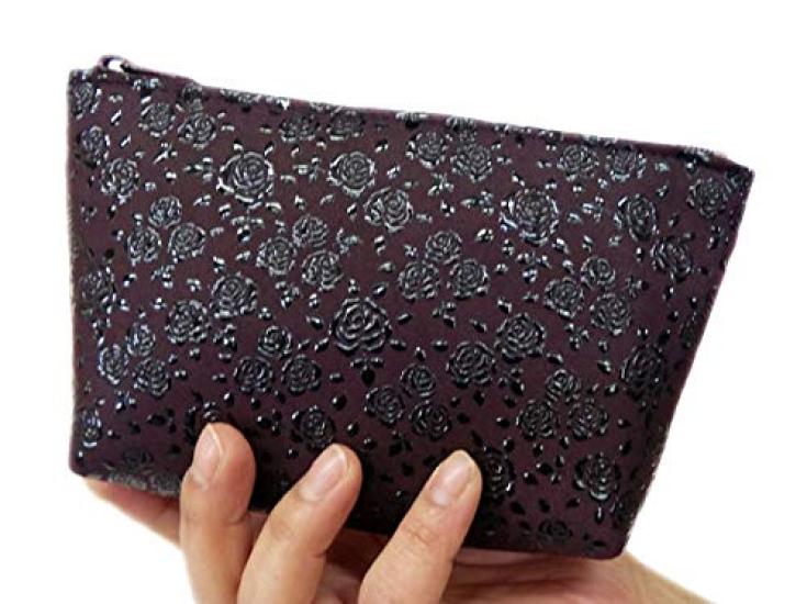 Inden 4 Pouch 4405 Фиолетовая оленья кожа x черный лак Rose petite 10 см x 17 см x 1 внутренний карман Косметичка [Indenya] Нет. 4.5cm