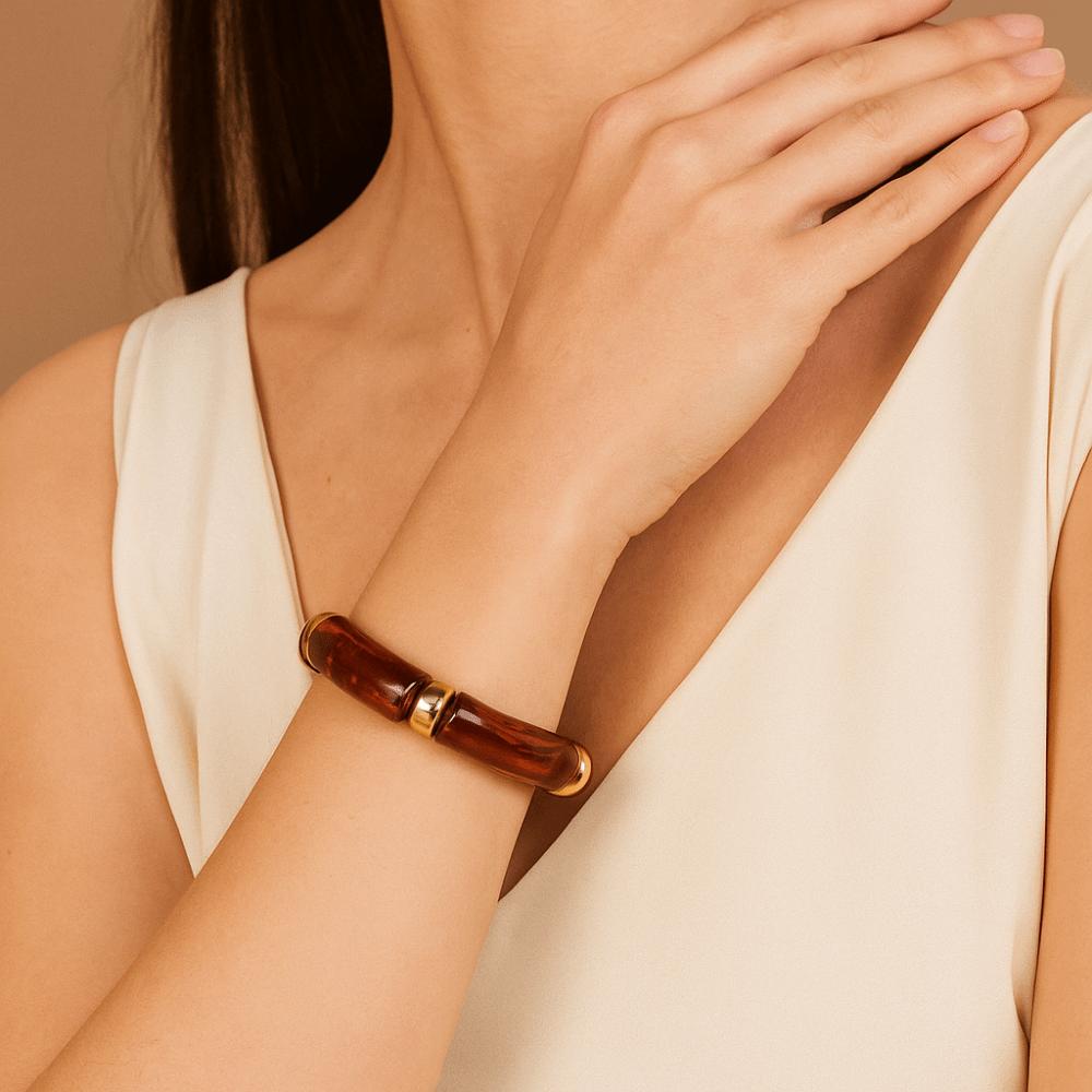 Многоцветные браслеты в стиле бохо, акриловые женские браслеты-банглы, винтажные браслеты с бусинами для женщин