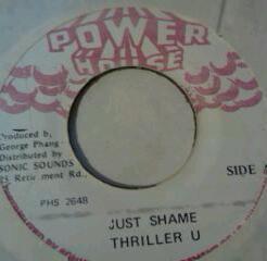 7-дюймовая пластинка THRILLER U Just Shame PHS2648 Power House Ямайка Регги Ска Даб Б/у