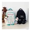 Splicing Blocking Color School Bag Large Capacity Backpack Cartoon Gift Students