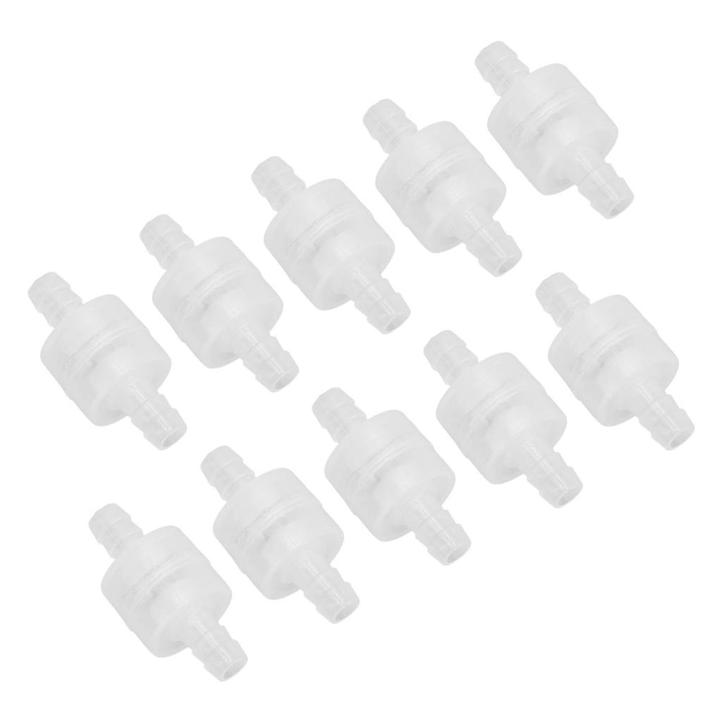 10 Pcs 1 Way Check Valve Translucent Water Stop Hose Check Valve with Spring for Chemical Industry