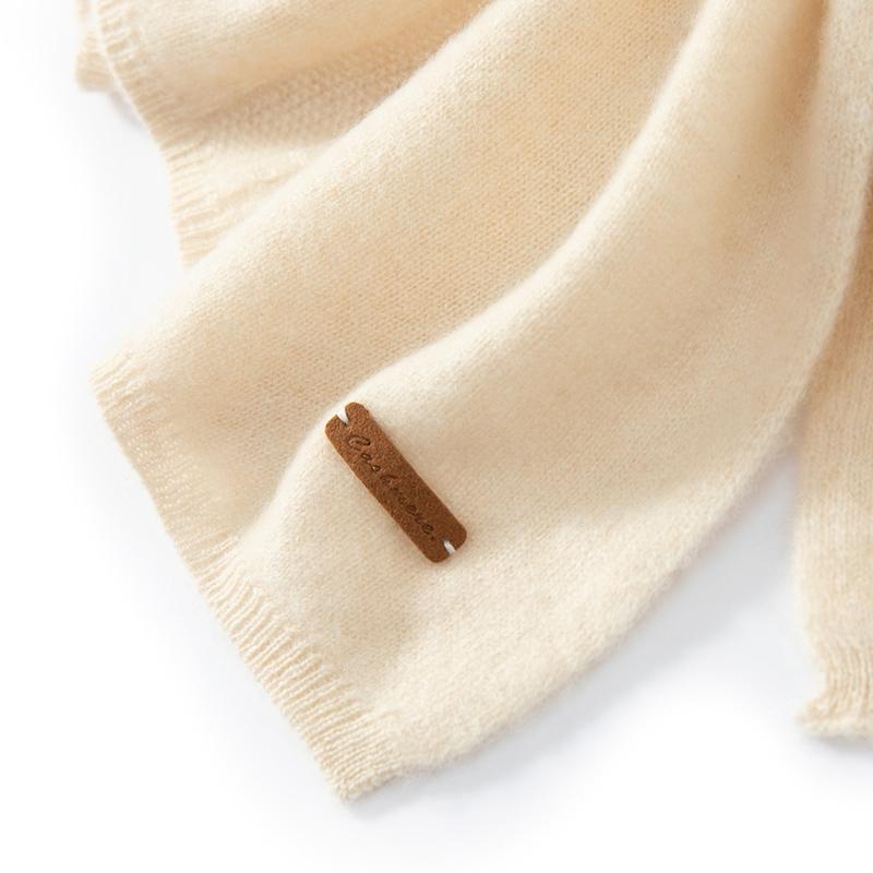 Женский шарф 100% чистый кашемир Зимний теплый мягкий уютный вязаный платок Модный повседневный согревающий шею аксессуар для холодной погоды