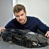 1288pcs Limited Edition Black Supercar Building Blocks Set - Challenging Assembly with Opening Hood & Trunk