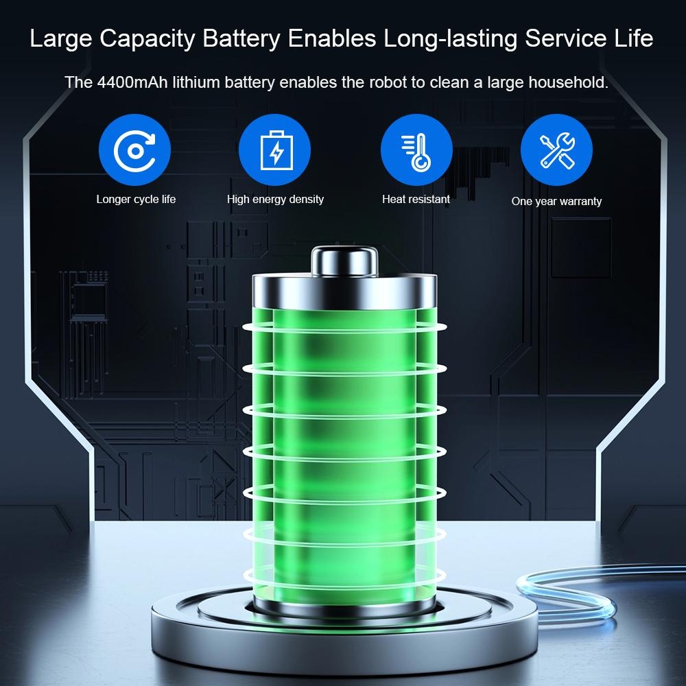 LIECTROUX Робот-пылесос N7S-U с управлением через приложение Mop, подметанием HomeCleaning, навигацией по карте, 4000 Па