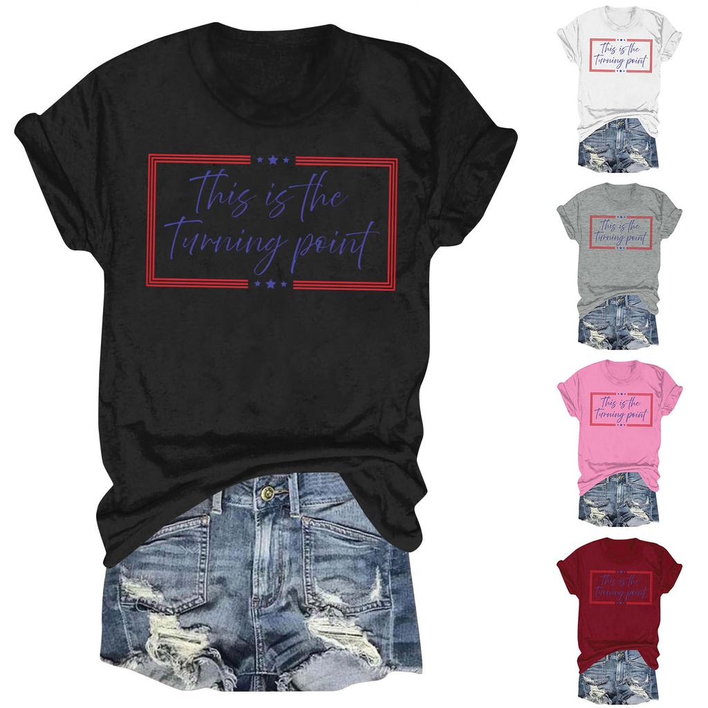 Women's Casual Daily Printed Top Round Neck T-shirt