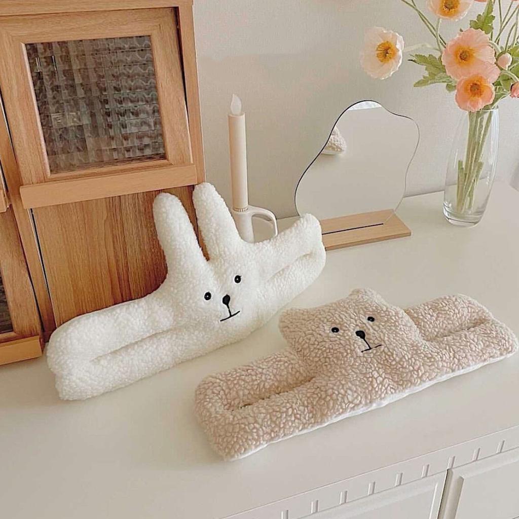 Door Slam Stopper Lamb Cashmere PP Cotton Anti Pinch Door Pinch Guards for Children Decoration Little Bear