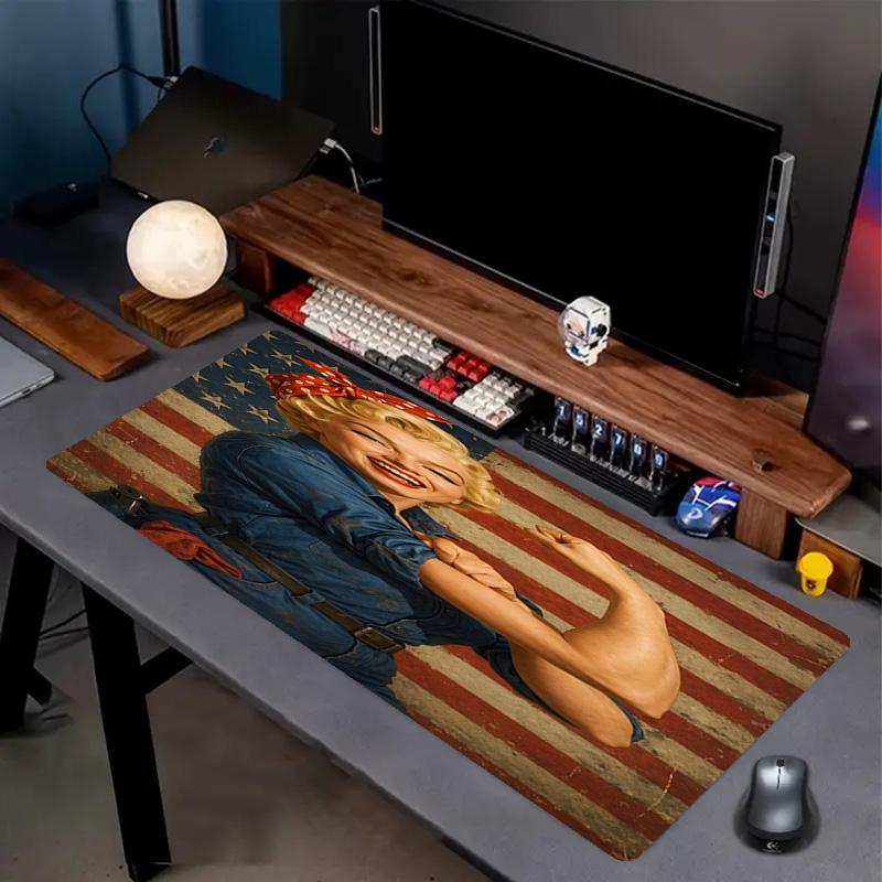 Marilyn Monroe Print Mouse Pad, Anti‑Slip Desktop keyboard Mat, for PC Laptop Gaming Working Daily Use, Cool Festival Surprise Gift
