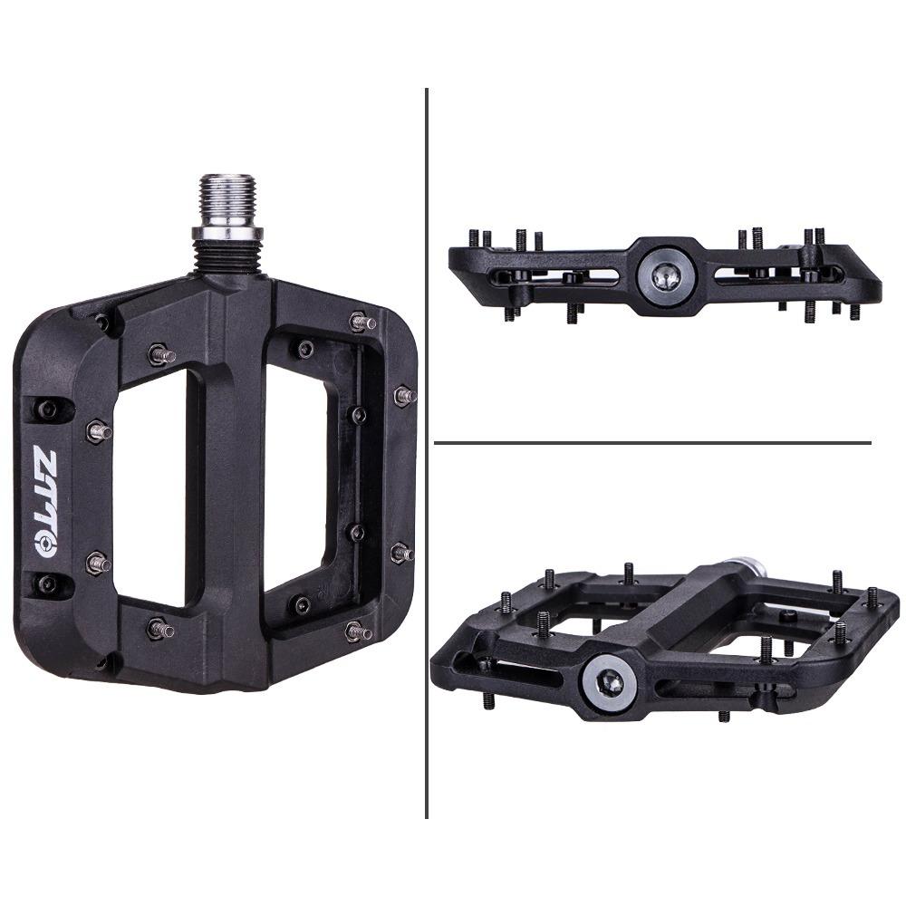1 Pair Sealed Bearings Bicycle Platform Pedals Non Slip Bike Flat Pedals  Mountain Biking