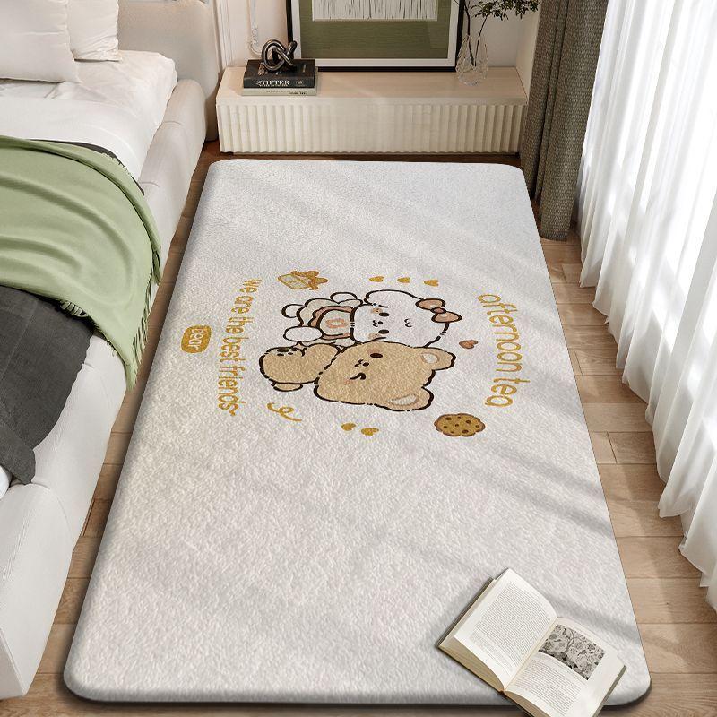 Ковер для спальни, осенне-зимний утолщенный утеплитель, теплый ковер у кровати, мягкий нескользящий ковер
