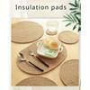 Linen Straw Insulation Mat, Dining Table Placemat, Straw Coaster, Home Mug Mat