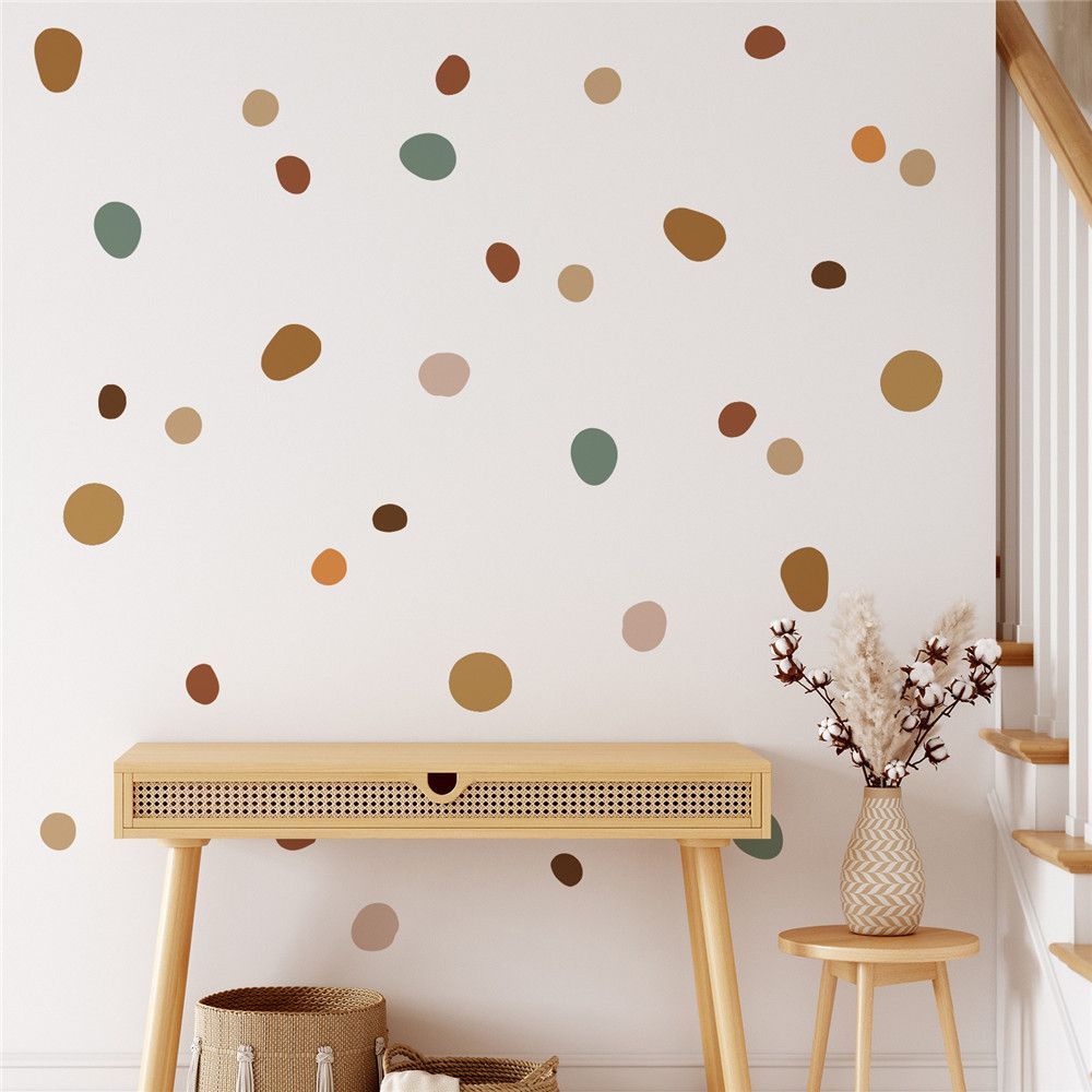 Creative Warm Kids Room Home Decor Boho Polka Dot Wall Stickers Baby Room