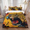 3pcs bedding set Leopard Print Includes 1 Comforter + 2 Pillowcases, Without Pillow Inserts, Soft Comfortable,Bedding Set,a0909015