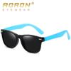 aoron Fashion Design TR90 Frame Polarized Sunglasses for Children Classic Black Anti Glare UV400 Sport Glasses Kids Gifts Boy Girls