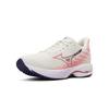 Mizuno Wave Rider 28 Белоснежные женские кроссовки Camellia Rose кремового цвета в винтажном стиле-индиго J1GD240375