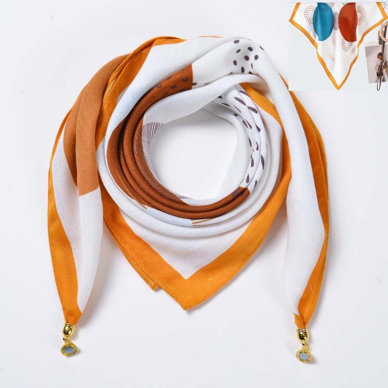Hot-selling Women's Autumn and Winter Warm Magnetic Triangle Neck Protection Scarf Four Seasons Versatile Velvet Decorative Scarf
