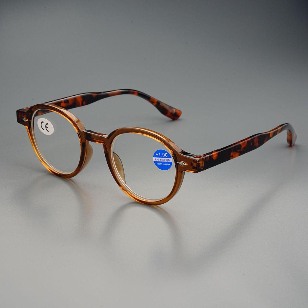 Японские ретро круглые антиусталостные очки для чтения с защитой от синего света 2025