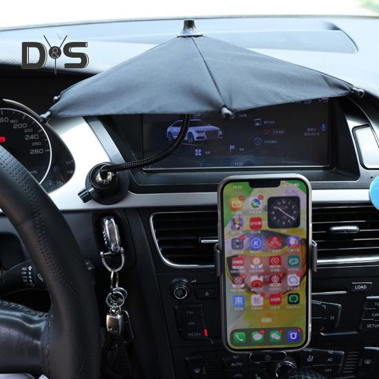 Magnetic Phone Umbrella Adjustable Flexible Angle Anti-Reflective Universal Outdoor Car Mobile Phone Sun Shade Mini Parasol Cell Phone Accessories