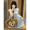 Petite Bear Embroidered A-Line Sleeveless Summer Dress with Doll Collar, Forest Style