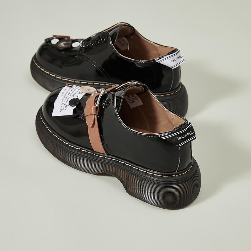 Женские мокасины Мэри Джейн на толстой подошве Bosi Niche Design 2025 года