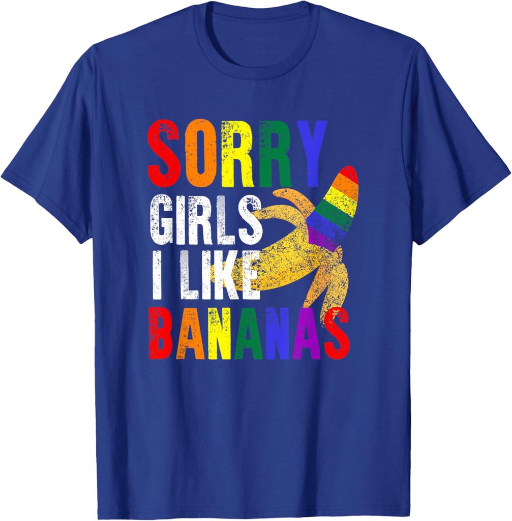 Fun "Sorry Girl I Like Bananas" T-Shirts Unisex Gay Lgbtq Pride Month Tshirts Tops