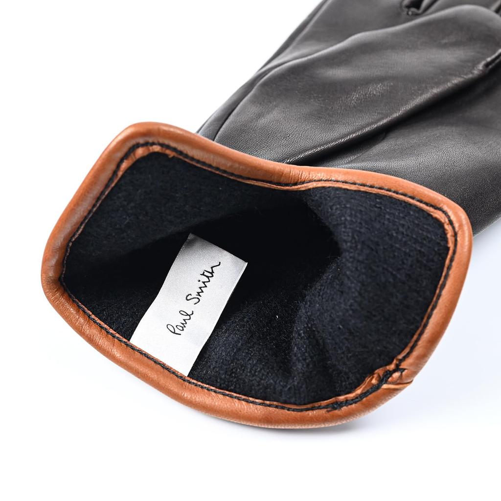 Перчатки Paul Smith, размер S, клетка, мужские, черно-коричневые, 415GL, L02122, 79, [Б/у]