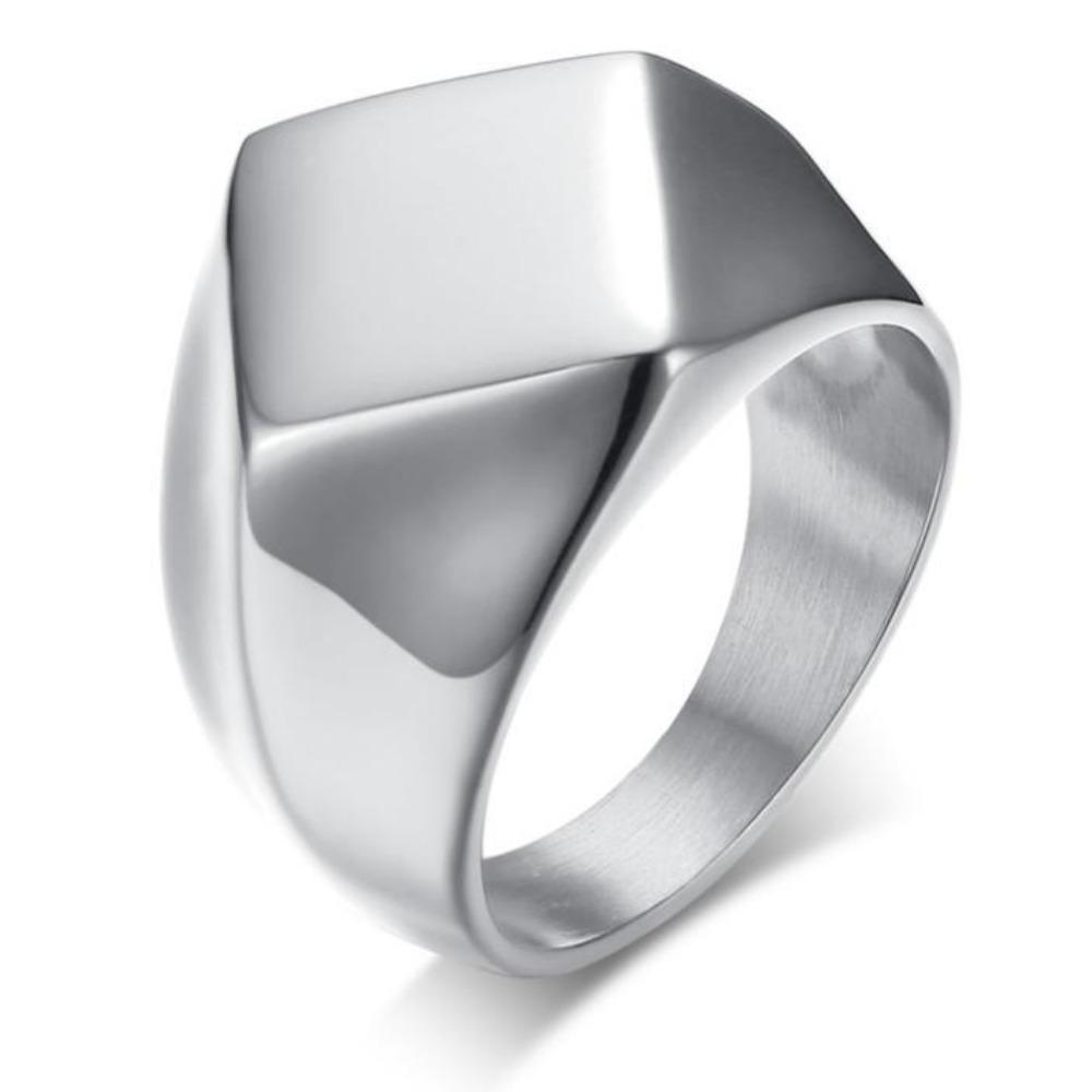 Скандинавское винтажное круглое квадратное неправильной формы гладкое кольцо не ржавеющее модное украшение для женщин