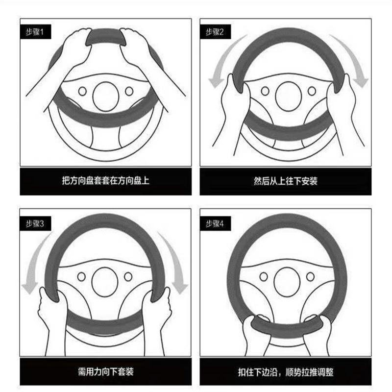 AQM1 Car Steering Wheel Cover Microfiber Leather Protection Cover For Honda Fit Civic Accord 7 8 9 10 Pilot City Jazz CRV HRV
