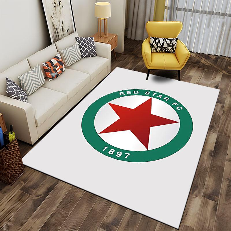 Red Star FC Logo Carpet suitable as a non-slip mat for the living room or bedroom sofa