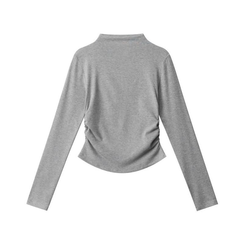 Womens Slim Fit Half Turtleneck Long Sleeve T-Shirt Short Base Layer Top Daily Wear