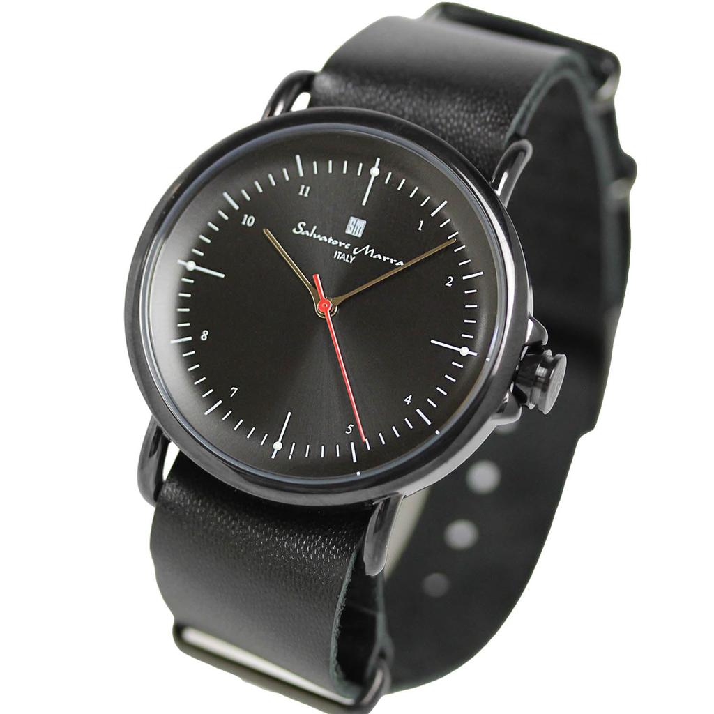 Кожаный ремешок Кожаные часы Бренд Популярный Простой [Salvatore Mara] Мужские Женские SM22104-BKBK