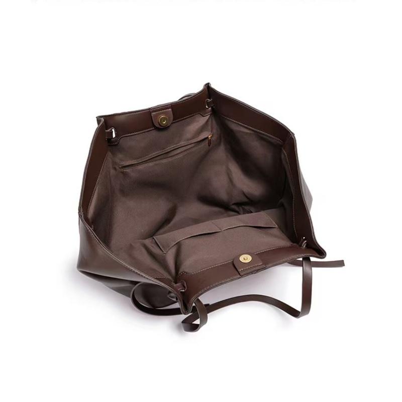 New Luxury PU Leather Large Capacity Women’s Handbags Designer Tote Bag In Vintage Underarm Bag Metal Lock Commute Shoulder Bag