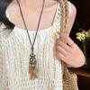 Богемское ожерелье с подвеской в виде цветка, нишевое, ретро, универсальная цепочка на ключицу, модное, с темпераментом, высококачественная бижутерия