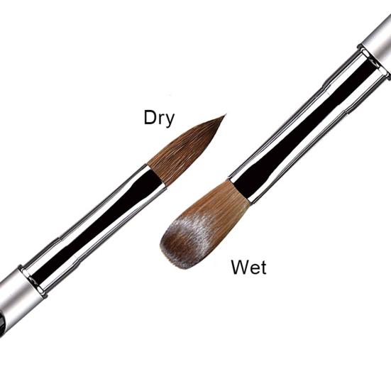 Кисть для дизайна ногтей, УФ-ручка, щетина, мягкая искусственная норка, металлическая многофункциональная гелевая ручка для резьбы