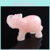 Exquisite Hand Carved Elephant Natural Gemstone Jasper Turquoise Malachite Quartz Crystal Ornament For Timeless Elegance