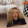 Actress singer Bubbly StylishSSabrina Carpenter Cushion Cover Throw Pillow Cover Hidden Button Durable Polyester Chair Cushion