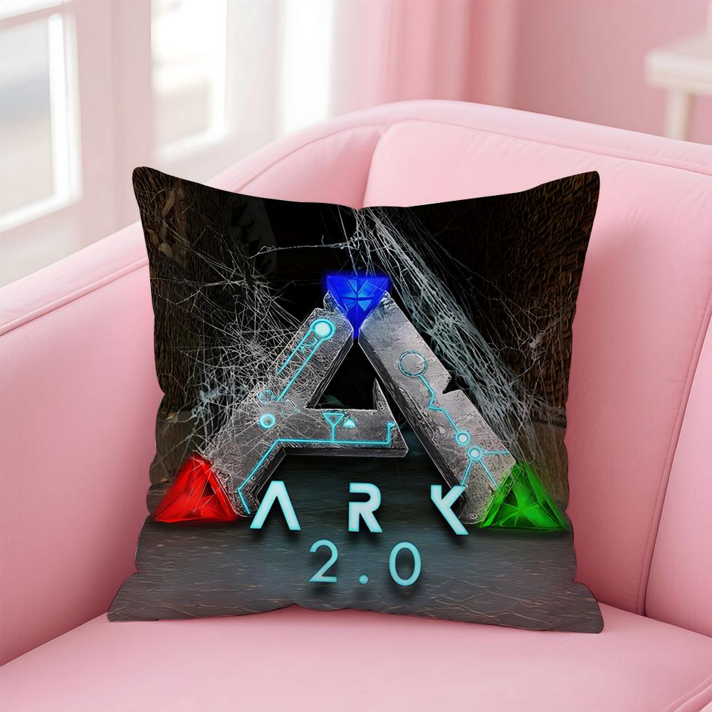 Survival Game Logo AArk Survival Evolved Cushion Cover Pillowcase Short Plush Invisible zipper Room Sofa Cushion Cover