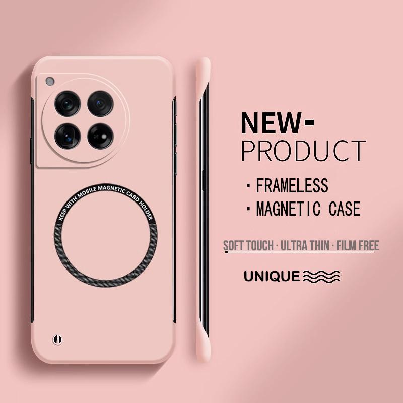 Ультратонкий жесткий магнитный чехол для телефона из поликарбоната без рамки для Magsafe Oneplus 12 12R 11 11R 10T 10R 10 Pro матовый цветной однотонный чехол