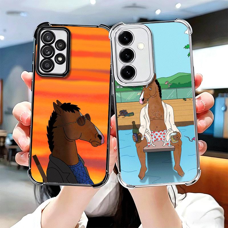 B-BoJack H-Horseman Смешной Чехол с Покрытием для Телефона Для Samsung A17 A07 A37 A57 A16 A56 A15 A55 A14 A54 A13 A53 A26 A36 A25 A35 A24 A34