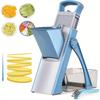 Safe Kitchen Mandolin Slicer, 5-in-1 Vegetable Chopper, Mandolin Potato Slicer with Thickness Adjuster, Chip Cutter, Vegetable Cutter