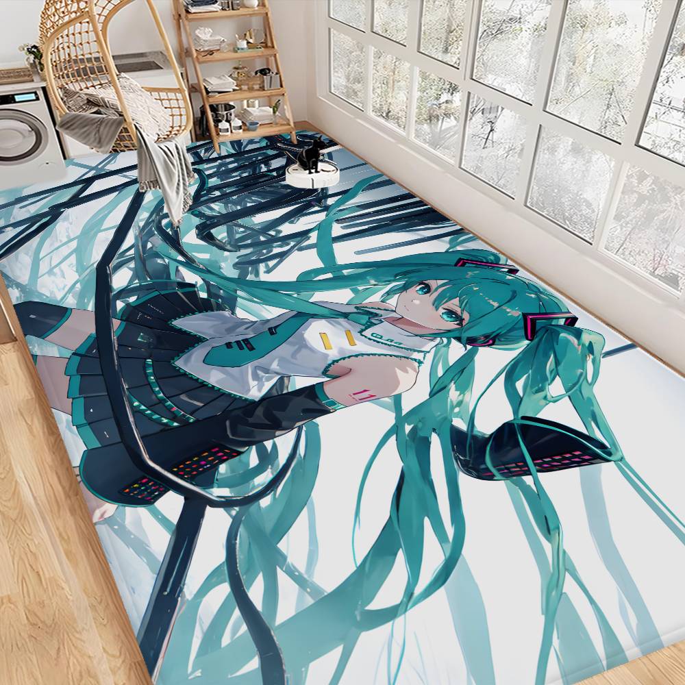 Music Characters M-Miku Room Mats Retro Multiple Choice Living Room Kitchen Rug Non-Slip Welcome Rug