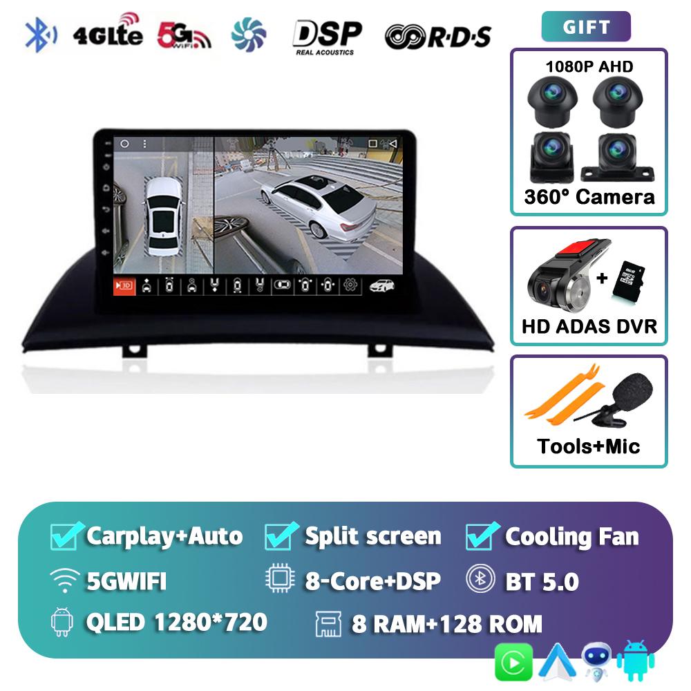 Android 14 Carplay Auto WIFI+4G автомобильное радио для BMW X3 E83 2004 - 2012 Мультимедиа GPS Видеоплеер Стерео 2din DSP Головное устройство Аудио