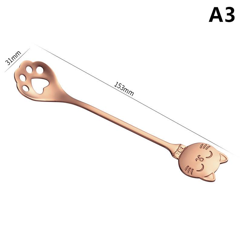 Кофейная ложка из нержавеющей стали, креативная ложка в виде кошачьей лапки, десертная чайная ложка для мороженого, торта, столовая посуда, кухонные аксессуары