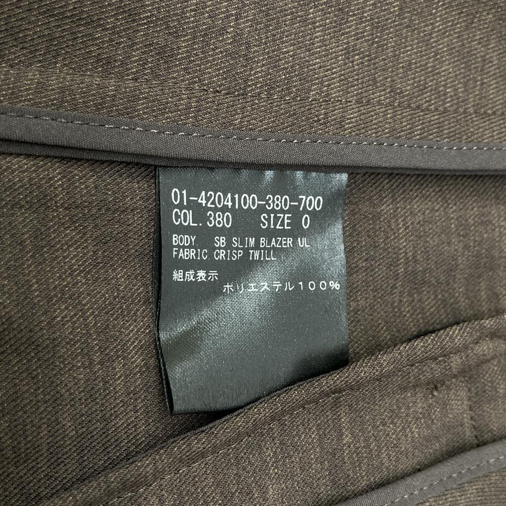 Theory 24 Years Brown Crisp Twill SB Slim Blazer UL Tailored Jacket Jacket 0 BrownUsed