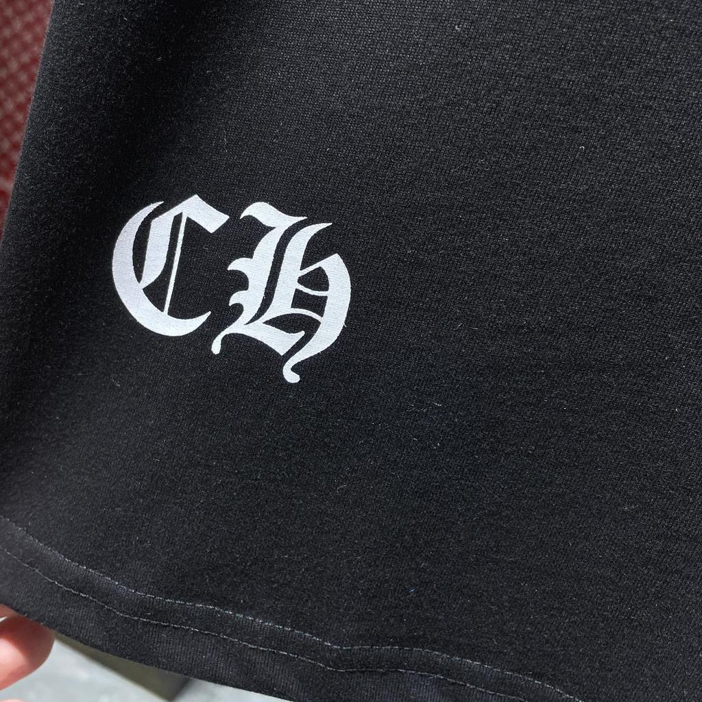 8241 CHROME HEARTS Лето 2026 Новая Высококачественная Хлопковая Круглый Вырез Свободная Большого Размера Мужская и Женская Футболка Футболка для Пары