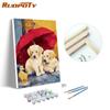 Painting By Numbers Dog HandPainted Home Decor Wall Art Unique Gift Picture Animal For Living Room