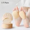 1/5 Pairs Invisible Forefoot Pad Open Toe Socks for Women Anti-slip High Heels Comfortable Half Palm Socks