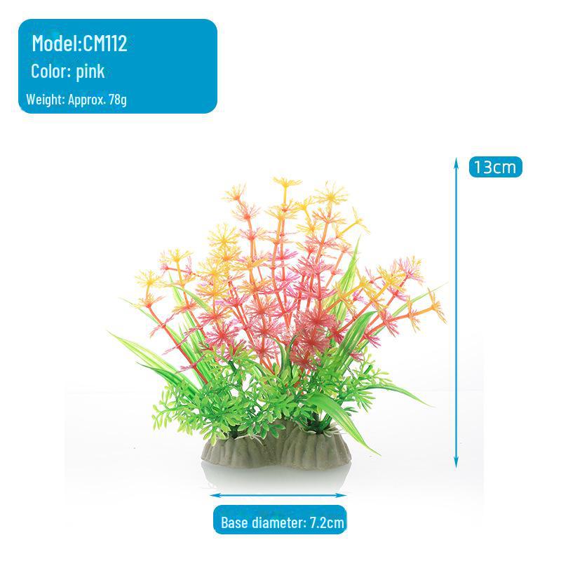 Desktop Aquarium Decoration: CM Series Plastic Water Plants