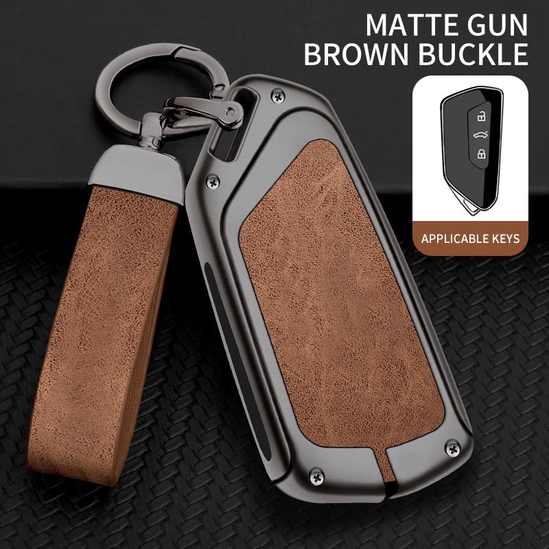 Чехол для автомобильного ключа из литой кожи для VW Volkswagen Golf 7 MK7 Tiguan MK2 для Seat Ateca Leon FR 2 Ibiza Skoda Octavia Kodiaq